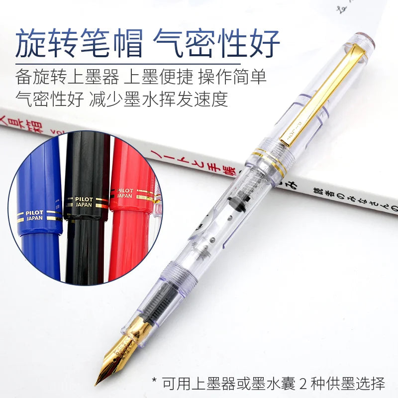 PILOT Fountain Pen Original 78G+ Lridium Ink Pen School Practice Calligraphy Office Accessories Con-40 Converter 1Pcs