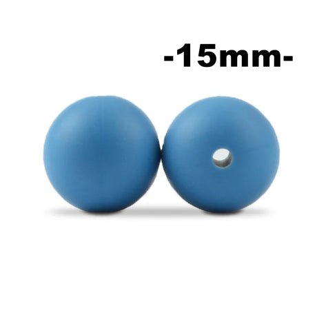 15mm 100pcs Round Silicone Beads Teether Baby Nursing Necklace Pacifier Clip Oral Care BPA Free Food Grade Colorful