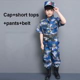 New Military Uniform For Kids Training Suit Boy Special Force Combat Jacket Pants Set Army Camouflage Children Soldier Clothes