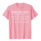 Physicist Definition Wizard Scientist Physics T-Shirt Funny Cotton T Shirts For Men Design Tops & Tees Plain Cool