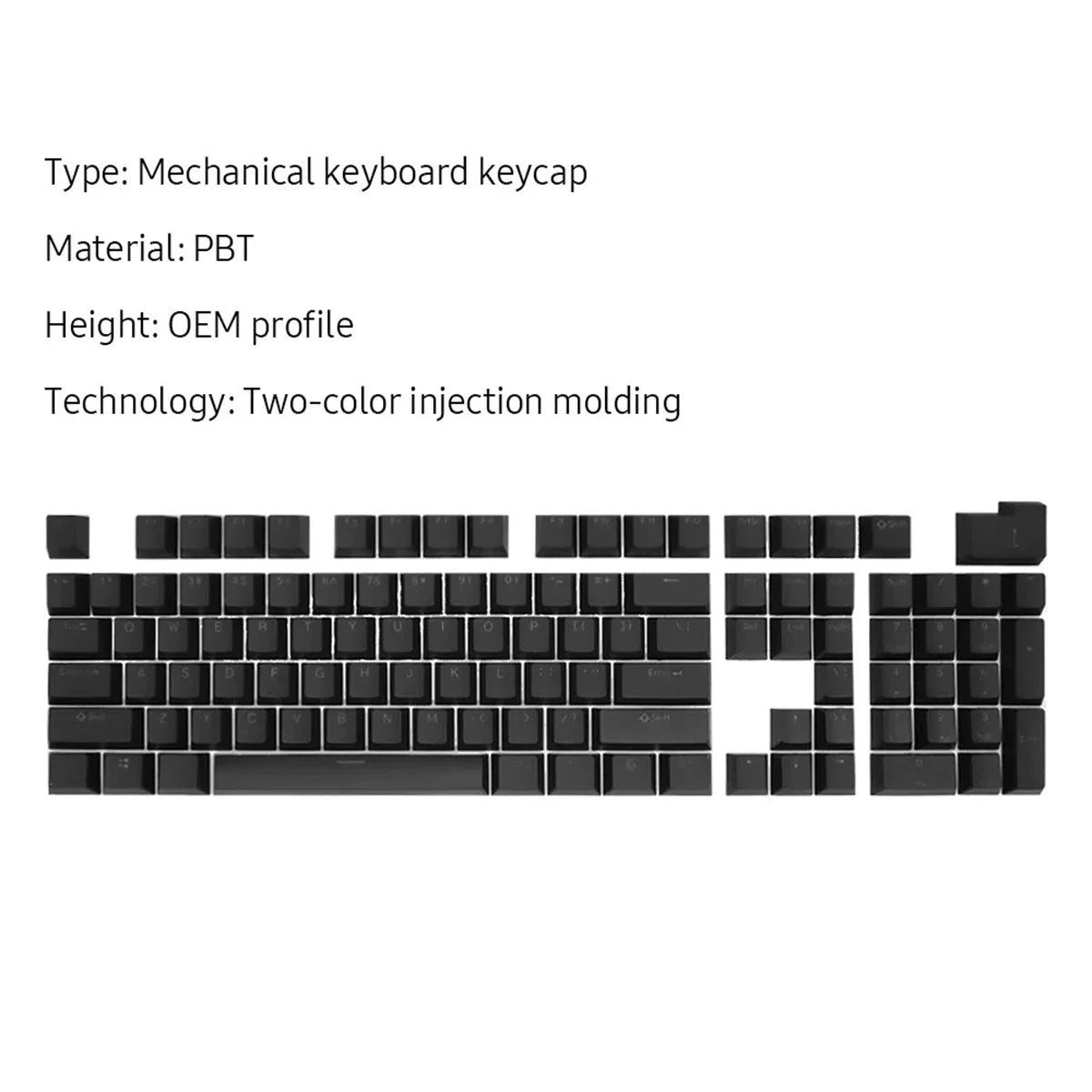 104 Keys Mechanical Keyboard PBT Keycaps Replacement Ergonomic Oil-resistant Gaming Keyboard Key Caps with Key Puller