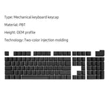 104 Keys Mechanical Keyboard PBT Keycaps Replacement Ergonomic Oil-resistant Gaming Keyboard Key Caps with Key Puller