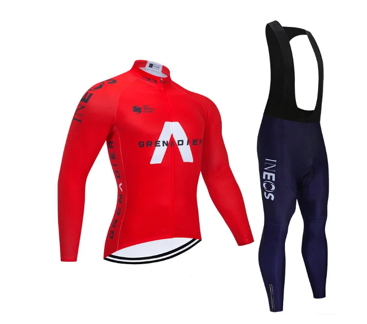 2021 New Men's Long Sleeve Cycling Suit Set Breathable Mountain Bike Wear