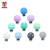 BOBO.BOX 10pc Silicone Beads Mikey Mouse Round Shape Pacifer Clips  DIY Baby Pacifier Clip  Silicone Teether Soother Nursing Toy