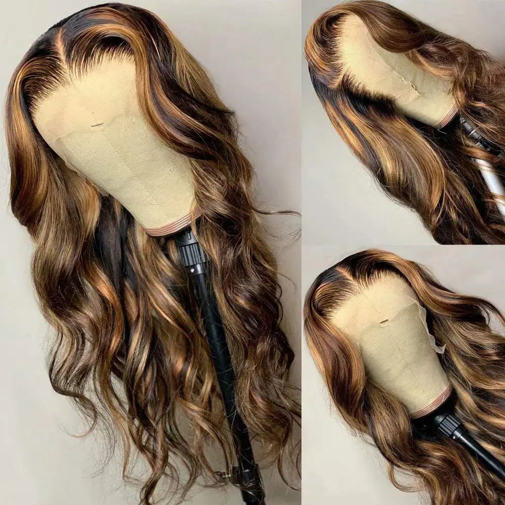 Highlight Wig 13x6 Hd Lace Frontal Wig Honey Blonde Body Wave Lace Front Human Hair Wigs For Women 360 Glueless HD Full Lace Wig