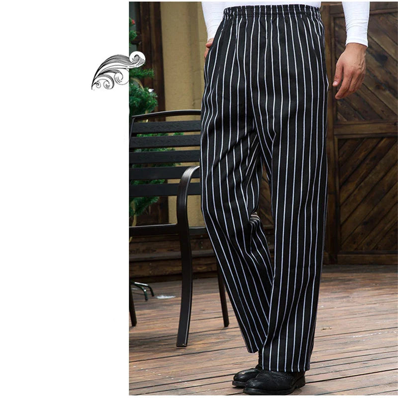 Hotel Cook Waiter Pants Cookchef Work Clothes Restaurant Chef Elastic Trousers Work Clothes Men Zebra Pants Uniform Wholesale