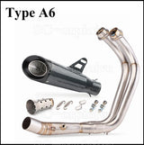 For Yamaha MT-07 FZ-07 Motorcross Exhaust Front Pipe Motorcycle Muffler System Modified Escape Moto Racing YZF MT07 FZ07 TRACER