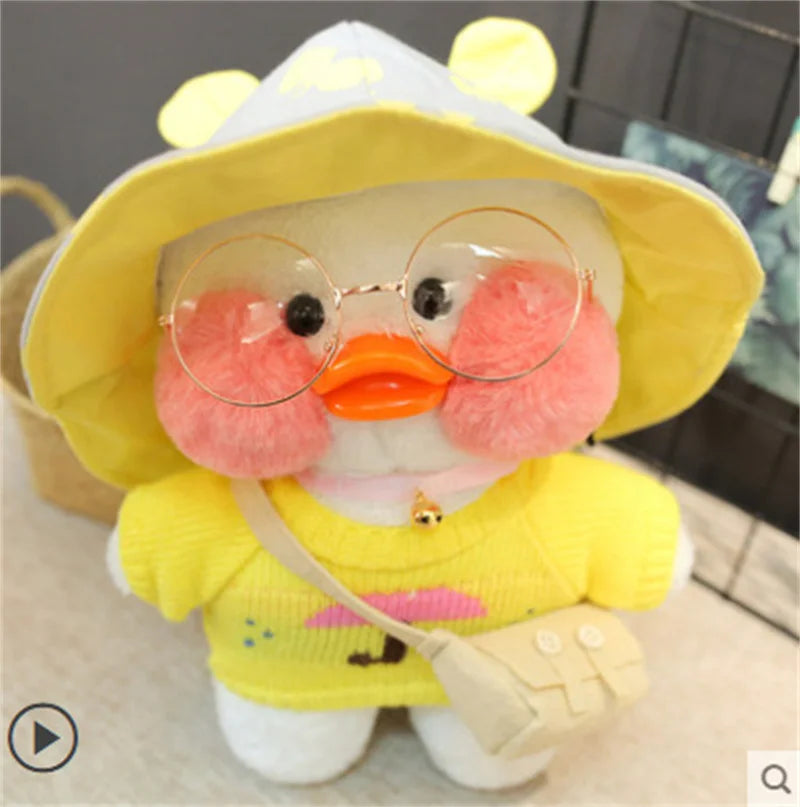 30cm Cute Lalafanfan Yellow Cafe Ducks Stuffed Soft Toy Kawaii Soothing Toys Aminal Dolls Pillow For Gril Kids Brithday Gifts