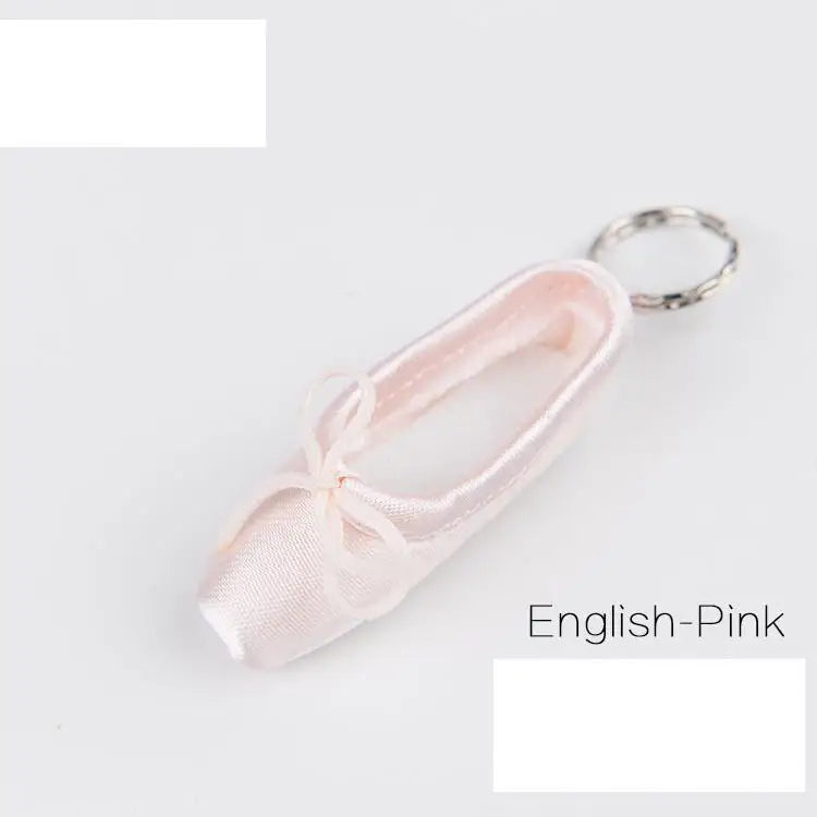 Handmade Mini Ballet Shoe Ballet Keychain Gift Satin Pointe Shoes Key Ring Keychain Schoolbag Bjd Doll Pendant