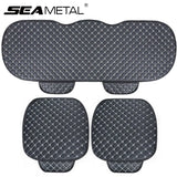 SEAMETAL Universal Car Seat Covers Pu Leather Car Seat Protector Four Seasons Car Seat Cushion Chair Carpet Pad Auto Accessories