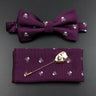 Fashion Men's Skull Tie Set New Design 8cm Polyester Suit Collar Bowtie Handkerchief Trendy Mask Brooch Luxury Wedding Accessory