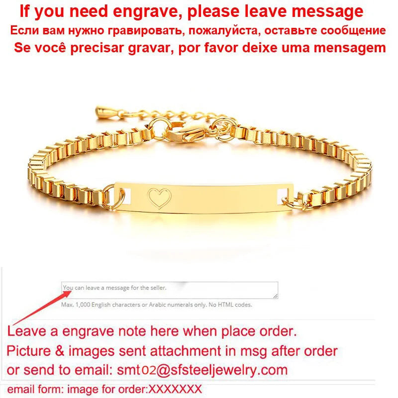 Personalize Baby Name Bracelet Figaro Chain Smooth Bangle Link Gold Tone No Fade Safty Jewelry 12cm to 15cm