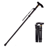 Auminum Alloy Foldable Trekking Poles Alpenstocks 4 Section Ultralight Hiking Walking Stick Antiskid Cane Camping Accessories