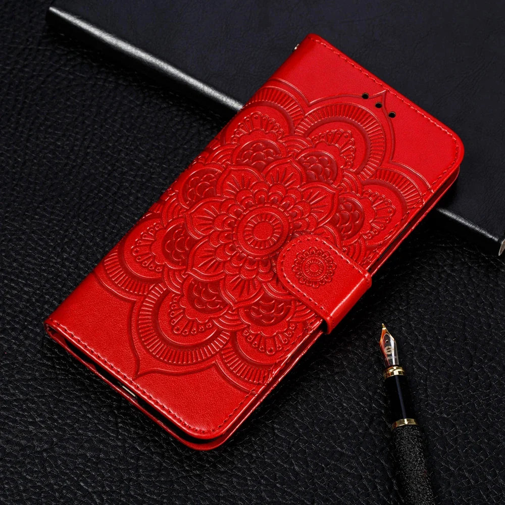 Flower pattern Flip Case For iPhone 11 Pro Max X XS Max XR 15 14 7 Plus 8 Plus 13 12 Mini SE 2020 Wallet Leather Phone Cover