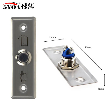 Access Button Door Exit Push Switch No Touch Release Gate Opener Door Access Control System Entry Open Touch