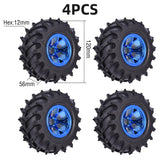 4PCS 12mm Hub 1/10 Tyre Wheel 120mm 125mm 130mm Monster Truck Tires Wheels Buggy RC Car Crawler Traxxas Scx10 Buggy