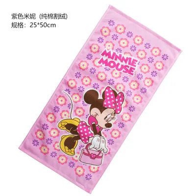 Mickey Mouse Candy Color Princess Printed Cotton  Gauze Face Towel Newborn Baby Cartoon Hand Bathing Bibs Towels Handkerchief