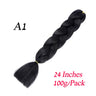 Synthetic Jumbo Braiding Hair Extension 24 " Heat Resistant Fiber In Bulk Ombre Synthetic Jumbo Braids Hair For Red Black Women