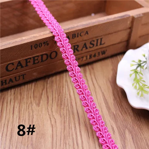 12mm Curve Cotton Lace Trim Centipede Braided Ribbon Fabric Handmade DIY Clothes Sewing  Lace Trim Supplies Craft Accessories