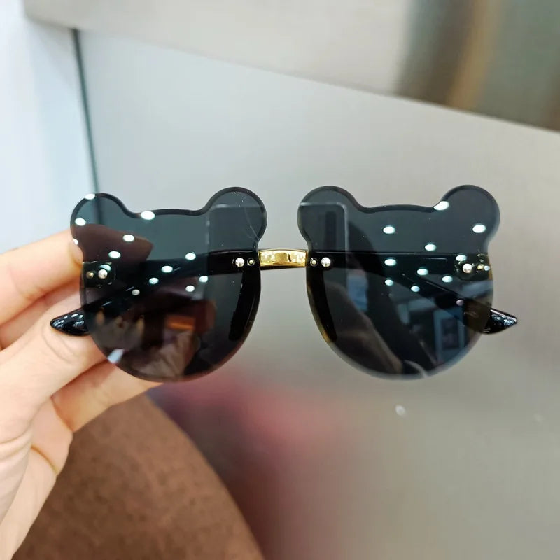 Fashion Children&#39;s Sunglasses New Baby Anti-Radiation Sun Glasses Girl Boy Cute Cartoon Bear Anti-Glare Sunglasses