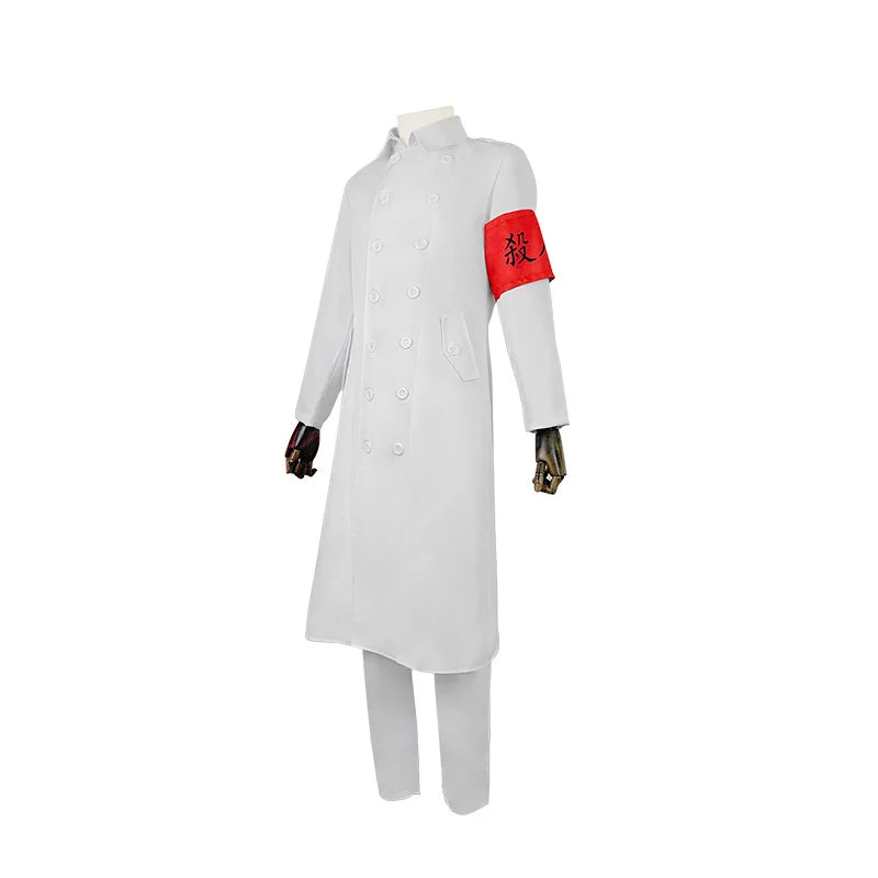 Anime Tokyo Revengers Cosplay Costume Seishu Inui Kokounoi Hajime White Trench Coat Pants Armband Uniform Party Costumes