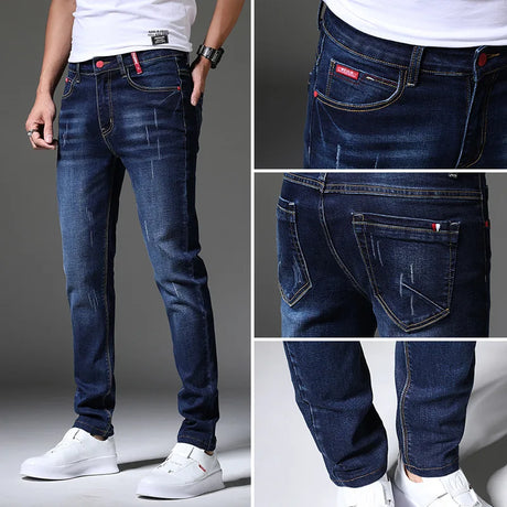 Fashion High Quality Stretch Casual Men Jeans Skinny Jeans Mens Blue Black Gray Denim Jeans Male Trouser Brand Pants