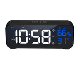 Music Alarm Clock Temperature Humidity Voice Control/Alaways On Table Clock Dual Alarm Wall  Rechargeable Digital LED Clocks