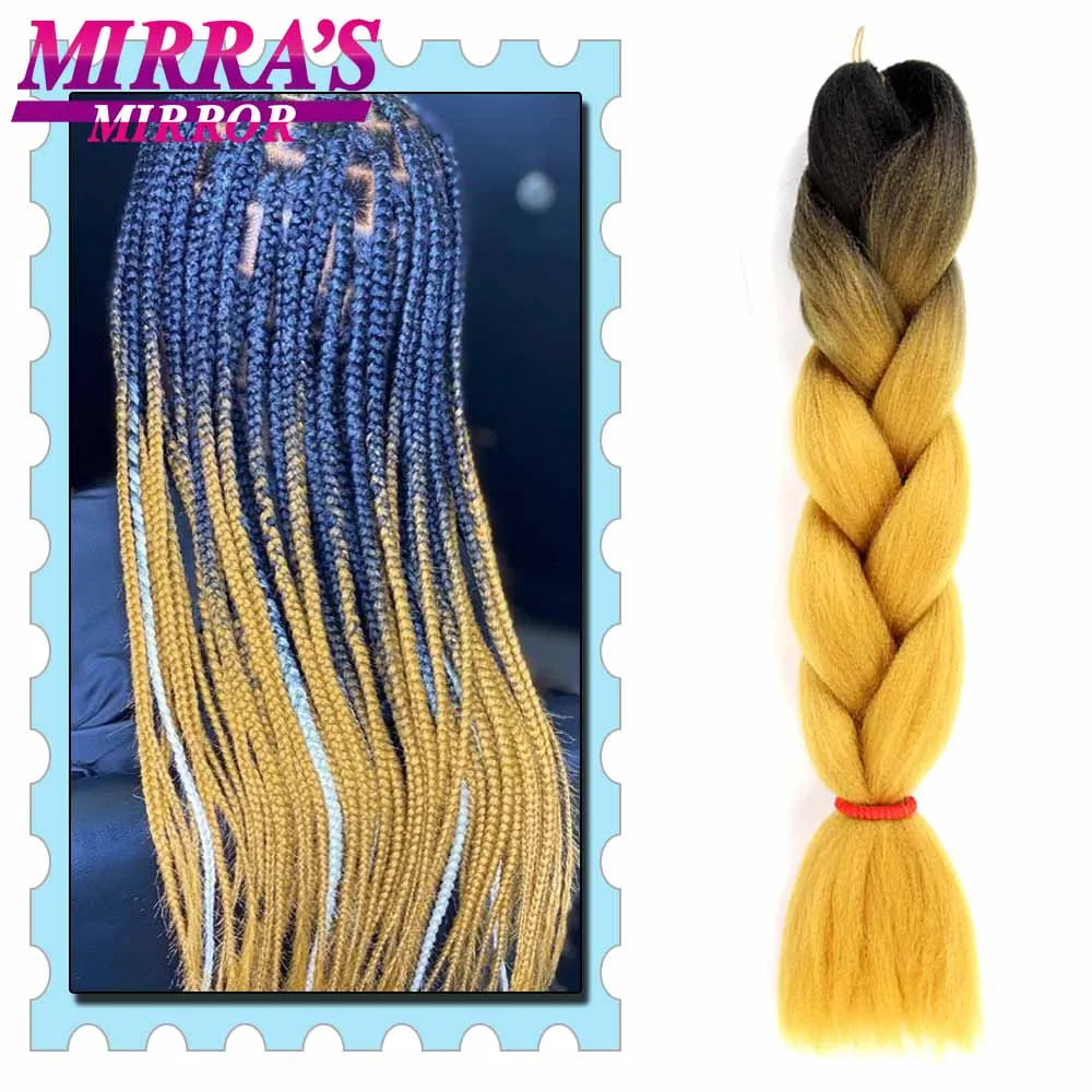 Braiding Hair 24 Inches Jumbo Braid Synthetic Hair Extensions for Braids 100G/Pack Women DIY Hair Yellow Pink Orange Grey Blonde