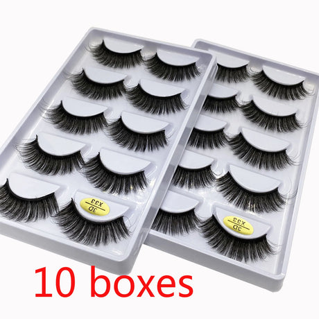 50/100 Pairs False Eyelashes Wholesale Fluffy Long Lashes Natural Makeup Tools Eye Lashes Bulk Faux Mink Lashes maquiagem