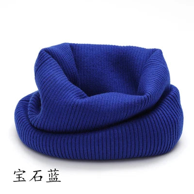 Korean Solid Color Cashmere Collar Pullove Warm Scarf Men Women Winter Thick Windproof Neck Protect Elastic Wool Knit Scarve O20