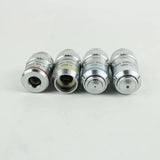 Newscope Plan Achromatic Objective 4X10X40X100X High Quality Biological Microscope Objective Metal Parts Accessories