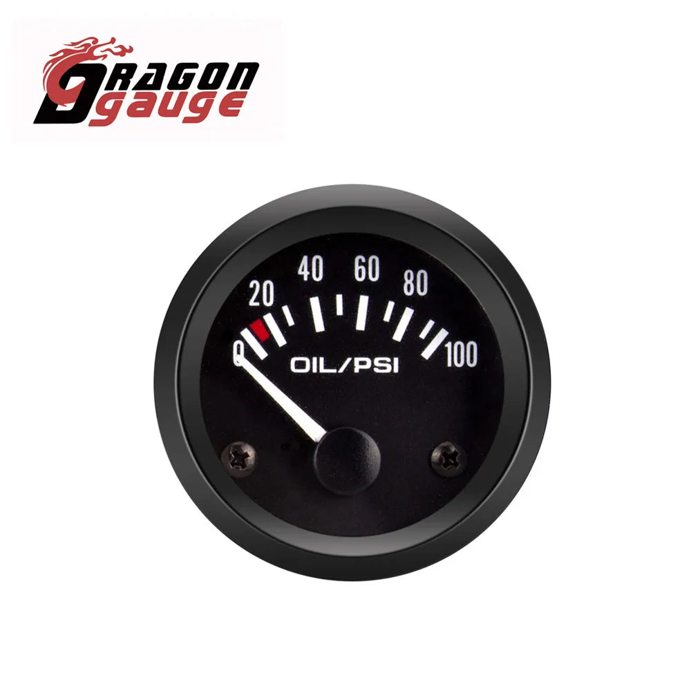 DRAGON GAUGE 52mm Water Temperature Oil Temperature Oil Pressure Voltmeter With Sensor Economical Car Gauge Fit for 12V Car