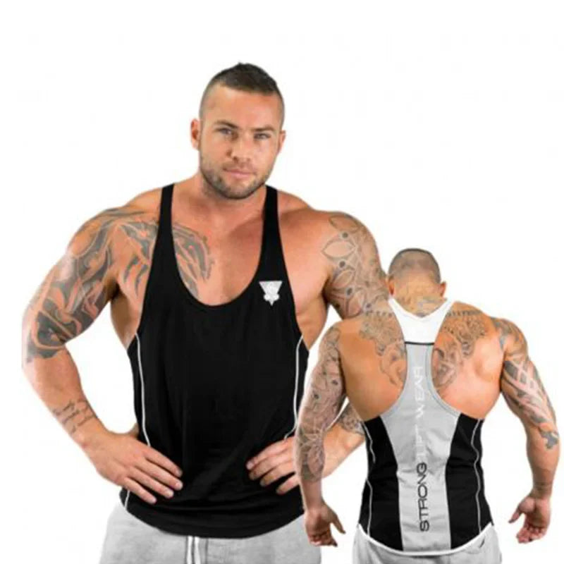 2021 New Men Tank top Gyms Workout Fitness Bodybuilding sleeveless shirt Male Cotton clothing Casual Singlet vest Undershirt