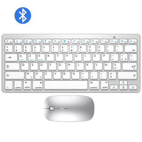 Bluetooth Keyboard Mouse Combo Ultra-Slim Mute Keycap Wireless Bluetooth Mouse Mice for Mac iPad iPhone iOS Android Windows