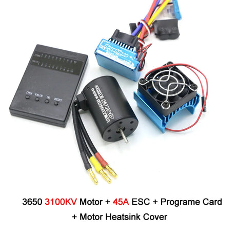 RC Motor 3650 3100KV / 3900KV / 4300KV / 5200KV Brushless Motor & 45A 60A 80A 120A ESC Combo Set for 1:10 RC Car RC Boat Part