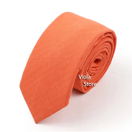 Nice Color Sage Green Pink Peach Solid Cotton Necktie 6cm Skinny Wedding Party Suit Tuxedo Men Tie Gift Bowtie Cravat Accessory