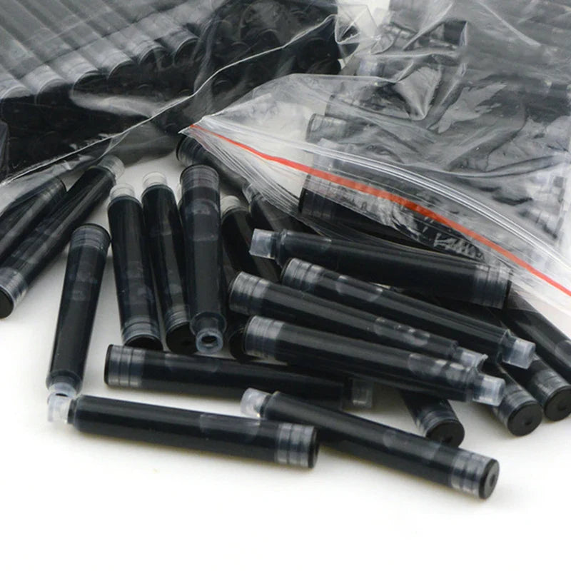 50Pcs Fountain Pen Ink Cartridges 2.6mm High quality Refill Short Cartridges Office Supplies for Calligraphy Pen Fine Writing