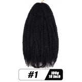 18inch Synthetic Afro Kinky Marley Braids Hair Soft Jumbo Crochet Braids Hair Extensions For Women Long Ombre Marley Twist Hair