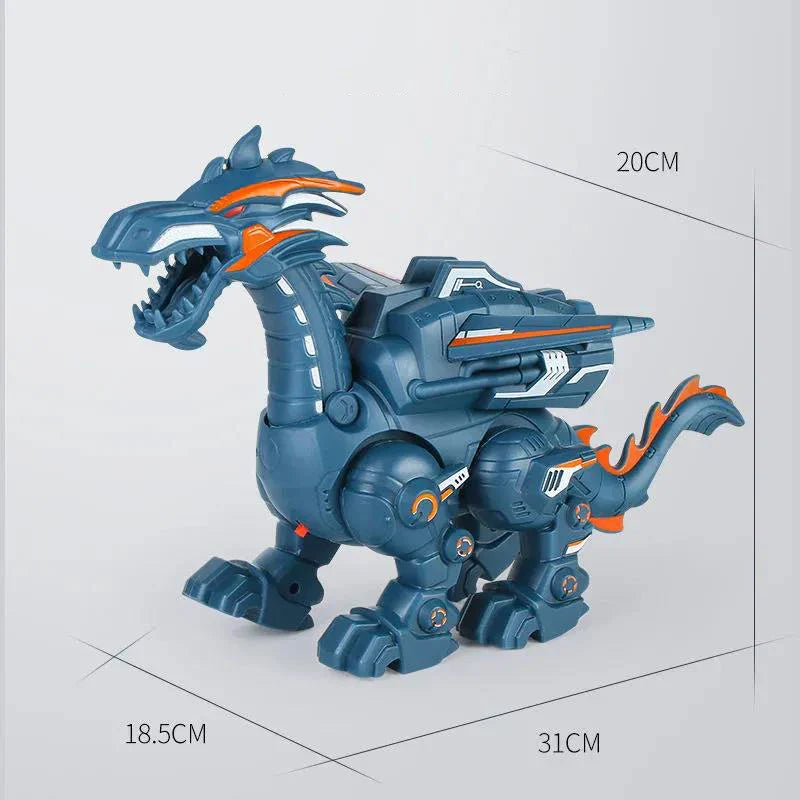 Simulation Fire Mechanical Dinoasur Water Spray Cool Light Electric Children Entertainment Puzzle Model Game Toys for Boys Gifts