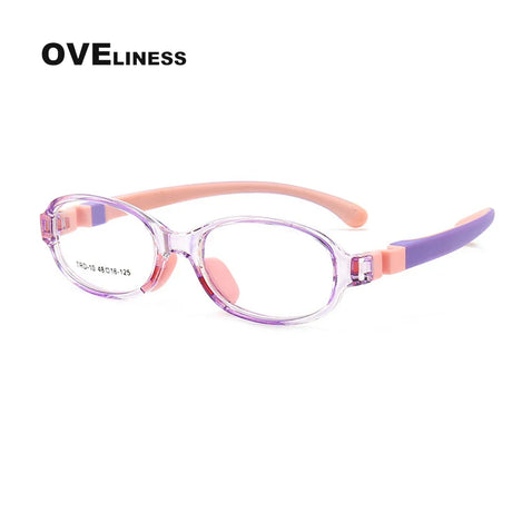 Kids Round Glasses Myopia Optical Eyeglasses Glasses Frame boy girl Prescription Silicone Flexible Children’s Glasses eyewear