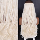 MERISIHAIR Synthetic No Clip Invisible Wire Hair Extensions Straight Black Blonde One Piece False Hairpiece Hair Extension