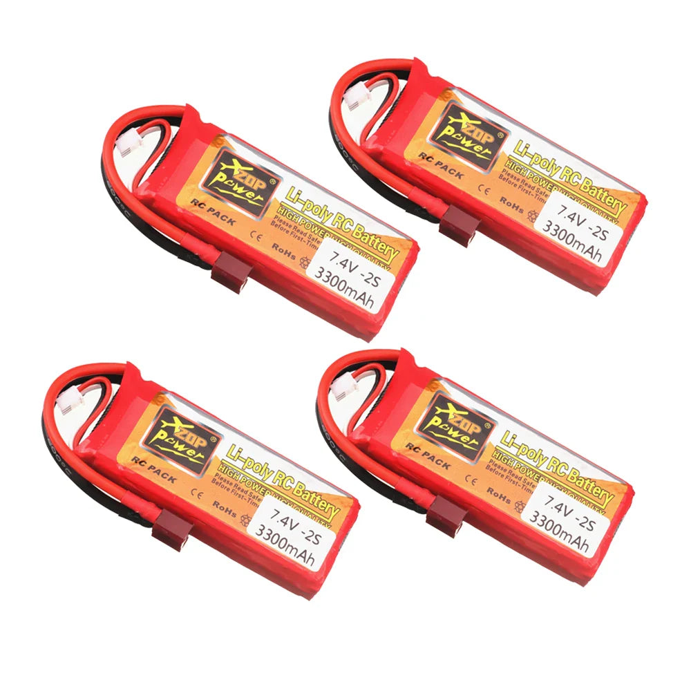 7.4 V Lipo battery for WLtoys 144001 2.4G Racing RC Car battery spare parts 2S 7.4V 3300mAh Lipo battery for Wltoys 12428 1-5PCS