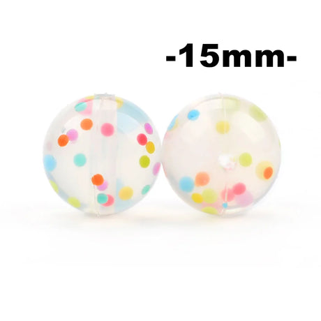 15mm 100pcs Round Silicone Beads Teether Baby Nursing Necklace Pacifier Clip Oral Care BPA Free Food Grade Colorful