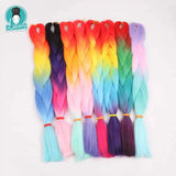 Luxury ForBraiding 3pcs bulk buy Henlon 24inch 60cm Folded Two Three Tone Color Ombre Braiding Synthetic Jumbo Braids