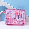 10pcs/set Baby Care Kit Nose Cleaner Safety Tools for Newborn Hygiene Kits Grooming Set Nail Hair Clipper Scissor Comb