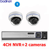 Gadinan HD 4K 8MP Poe Camera Security System 8CH 4CH CCTV NVR Kit Video Surveillance System  Night Vision Set Outdoor Waterproof