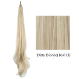 Soowee Long Synthetic Hair Extension Blonde Wrap Pony Tail Flexible Hair Ponytails Hairpieces