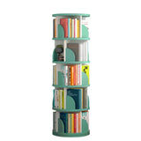 360° Rotating Children's Bookshelf 6 Floor Shelves Cabinet Wooden Storage Rack Furniture Library Sundry Holder Magazine Bookcase