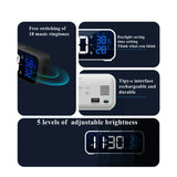 Music Alarm Clock Temperature Humidity Voice Control/Alaways On Table Clock Dual Alarm Wall  Rechargeable Digital LED Clocks