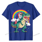 Unicorn Riding T rex Shirt Dinosaur Boys Girls Kids Gift Men T-Shirt Special Men T Shirts Summer Tees Cotton Design